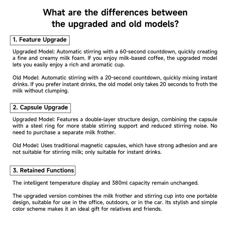 Intelligent Coffee Cup with Lid, 1/3 Counts Automatic Stirring Cup with Temperature Display, USB Rechargeable Stirring Cup for Coffee, Tea, Hot Chocolate, Gift,Gifts for Women