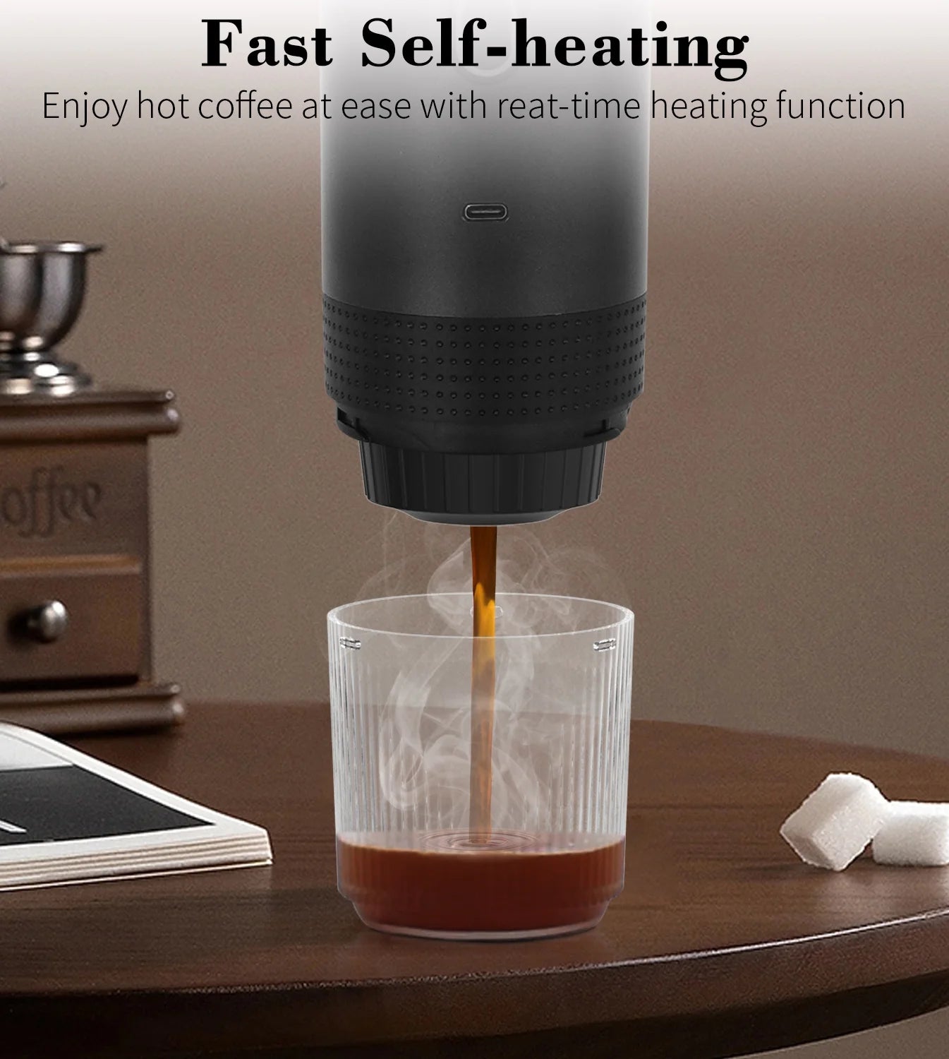 Black Portable Espresso Machine & Coffee-Maker Combo