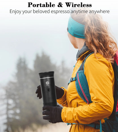 Black Portable Espresso Machine & Coffee-Maker Combo